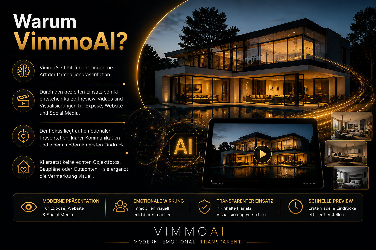 KI-generierte Immobilienvisualisierung von VimmoAI